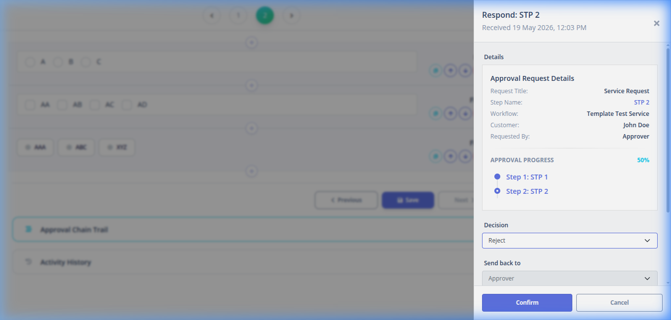 Rejection Sendback Step Auto-Routing